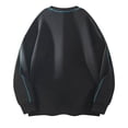 thumbnail image 4 of IYTR Long Sleeve T Shirt Men Sports Sweatshirt Spring Clothes Lightweight Crew Neck Leisure Loose Fit Solid Color Shirt (Black,XXL), 4 of 6