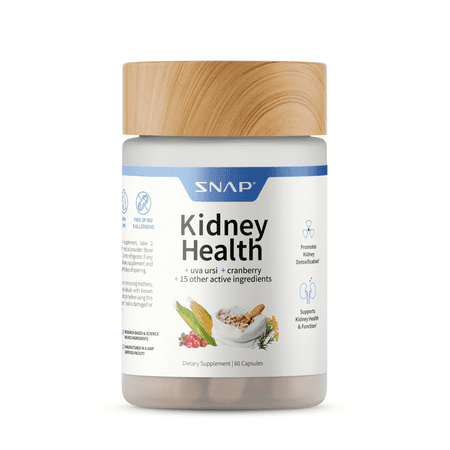 Snap Supplements Kidney Health Support Pills with Uva Ursi, 60 Count