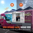 thumbnail image 4 of KFFKFF 60"L x 36"W Concession Window for Food Truck Service Awning Aluminum Alloy Concession Stand Serving Window Door with 4 Horizontal Sliding Screen Windows & Awning Door & Drag Hook, 4 of 7