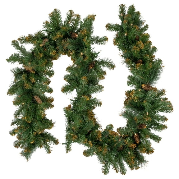 Northlight Prelit Pine Clear Incandescent Corded Garland, 10" (Green)