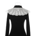 thumbnail image 3 of INSPIRE CHIC Detachable False Collar, Embroidery Mini Cape Neck Ruff Dickey Fake Collar for Blouse White-1, 3 of 5