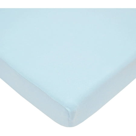 American Baby Company Blue Cotton Fitted Sheets, Crib Bed