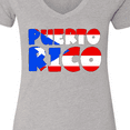 thumbnail image 4 of Inktastic Puerto Rico Flag in Text Women's V-Neck T-Shirt, 4 of 5