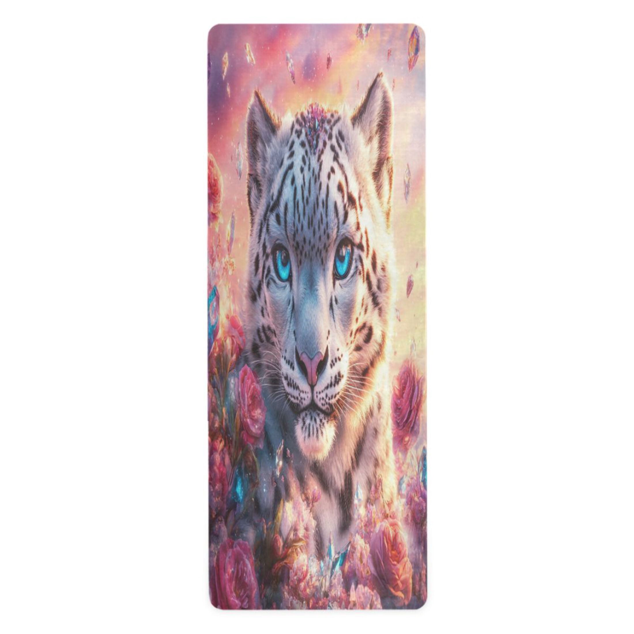 BZSMCE Yoga Mat Women Fantasy Leopard Sunset Fitness Mat