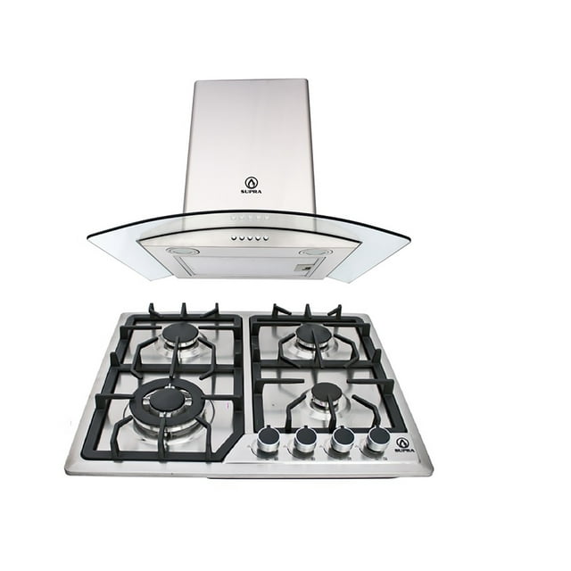 Combo Roma SUPRA Parrilla y campana 60 cm en Acero