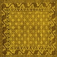 thumbnail image 1 of Ahgly Company Machine Washable Indoor Square Southwestern Yellow Country Area Rugs, 6' Square, 1 of 4