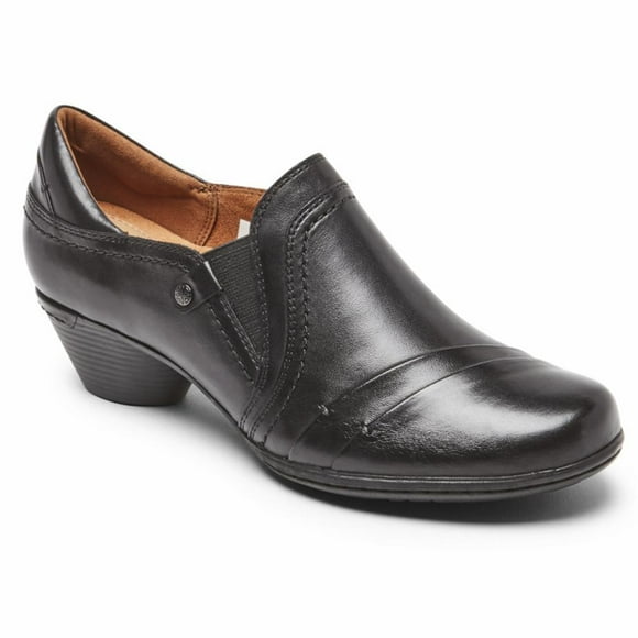 Cobb Hill LAUREL SLIP-ON BLACK LEATHER SHOE
