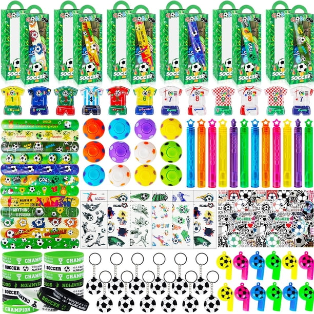 Set Party Favors de fútbol, 158 unidades, para fiesta de cumpleaños infantil