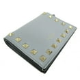 thumbnail image 4 of Pre-Owned Valentino Garavani Rockstud Compact Wallet for Women and Men, Bi-fold Wallet, QW0P0P39BOL, Leather, Grey (Good), 4 of 9