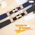thumbnail image 6 of Women Stretchy Waist Belt Retro Elastic Skinny Belt for Ladies with Gold Buckle, 6 of 8