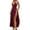 Wine, variant on Laqbezok Sexy Bodysuit and Skirt 2 Piece Set for Women, Backless Halter V-Neck Top & High Slit Maxi Skirt Summer Outfit, Casual Beach Party Clubwear, Solid Color Vacation Dress
