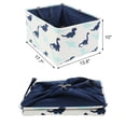 thumbnail image 5 of PiccoCasa Home Dual Handles Foldable Storage Bin Clothes Basket Box Container, Large, Navy Blue Dinosaur, 5 of 6