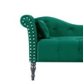 thumbnail image 6 of 60" Velvet Chaise Lounge Buttons Tufted Nailhead Trimmed Solid Wood Legs with 1 Pillow, Chaise Lounge for Office, Living Room, Studio, Apartment (Left Arm Design as Shown in the Picture), 6 of 6