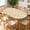 Cream-Leaf-Ditsy, variant on YESAD Elastic Tablecloth For Oval Tables, Waterproof Tablecover For Up To 42X68in Oval Table Cover, Dining Tablecover For Indoor And Outdoor, Holiday, Sunflower-Ditsy