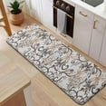 thumbnail image 5 of Brown Classic Floral and Scroll Pattern Kitchen Rug Mat,Kitchen Runner Rugs Non Skid Washable,Decorative Kitchen Floor Mats for Kitchen,Sink,Laundry,17"x47.2", 5 of 7