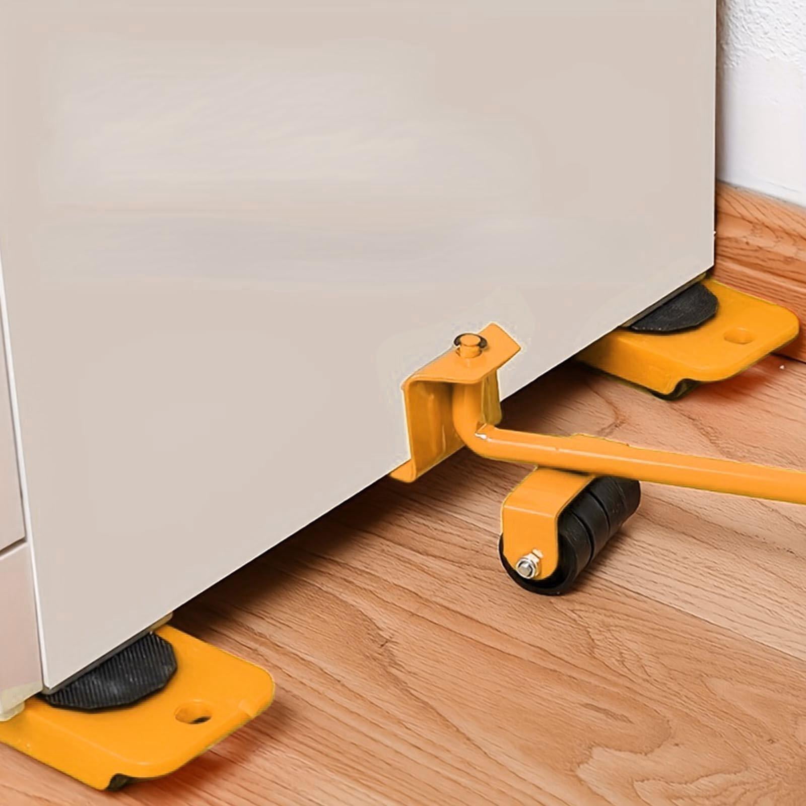 Furniture Moving Tool Set - Heavy Duty Mover with 4 Wheels, 1 Crowbar for Home, Office, Warehouse Moving