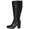 thumbnail image 2 of Naturalizer Women's Kalina Stretch Knee High Boot Black Leather and Fabric Extra Wide Calf 9W, 2 of 5