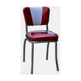 thumbnail image 2 of Richardson Seating Retro Diner Side Chair-Color:Zodiac Burgundy/Zodiac Silver,Seat Type:Box Seat, 2 of 3