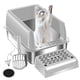 thumbnail image 1 of Arenero para Gato Grande Acero Inoxidabl,Caja de Arena con Tapa de Lados Altos,Gatos Grandes Arenero para Gato Autolimpiable con Cuchara y Filtro Antifugas(60 * 40 * 31cm), 1 of 7