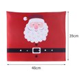thumbnail image 3 of JeashCHAT Christmas Chair Covers, Red Non-Woven Fabrics Santa Claus Chair Back Covers Kitchen Dining Chair Slipcovers for Christmas Party Holiday Festival Decorations, 3 of 7
