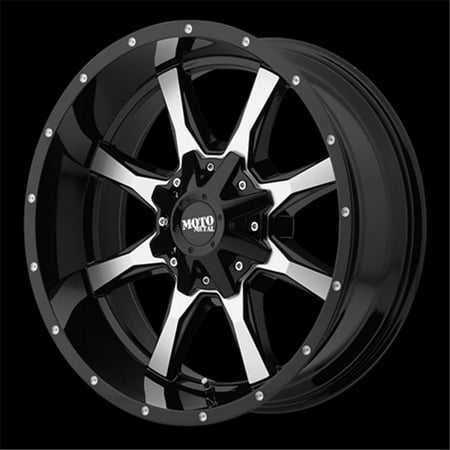 Wheel Pros 081067324N Mo970 Moto Metal 6 x 135-5.5, Gloss Black With Milled Accents
