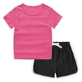 thumbnail image 4 of Toddler Girls Cute Flower 2Pcs Summer Outfits Set – Short Sleeve T-Shirt and Pants (Gift Idea) Summer 2Pcs Gift Outfits Set Girls' Clothing Set Girls Summer Set 1-10 Years,12-18 Months, 4 of 9