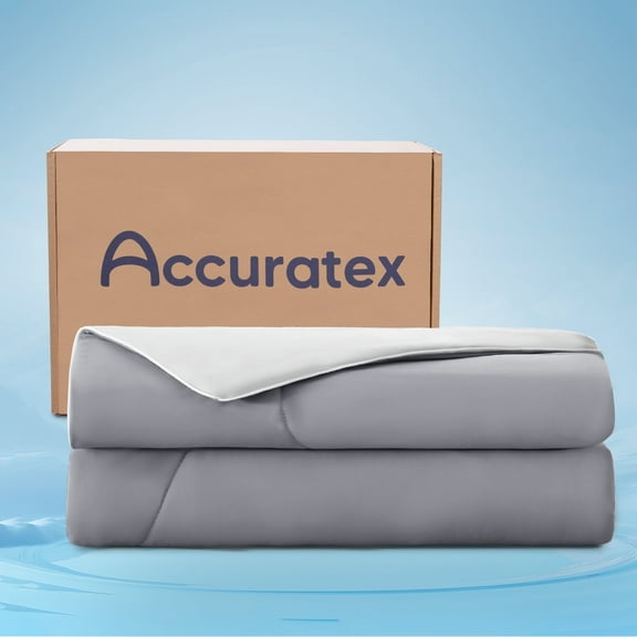 ACCURATEX Queen Cooling Comforter for Hot Sleepers ,Summer Lightweight Blanket, Q-Max >0.45 , Grey