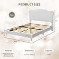 thumbnail image 4 of Kojooin Bed Frame for Kids with Adjustable Headboard, Upholstered Platform Bed for Girls in Boucle Fleece, No Box Spring Needed, 4 of 7