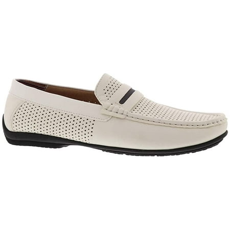 Stacy Adams - Corby Moc Toe Saddle Slip On - White - 25513-100