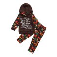 thumbnail image 1 of FOCUSNORM Children Thanksgiving Clothes 2PCS Hooded Pullover and Trousers, 1 of 7