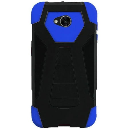 Turbo Rubber - For LG Fiesta / X Charge / X Power 2 Turbo Layer HYBRID KICKSTAND Rubber Case Phone Cover