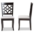 thumbnail image 4 of Baxton Studio Mael Modern and Contemporary Grey Fabric Upholstered and Dark Brown Finished Wood 2-Piece Dining Chair Set, 4 of 8