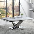 thumbnail image 4 of Furniture of America Mersa Glam Metal Pedestal Coffee Table in Chrome, 4 of 6
