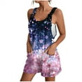 thumbnail image 2 of Gspmoly Shorts pour Femmes, Shorts d'Été Confortables et Décontractés pour Femmes à Bretelles, Shorts Imprimés avec Poches, Combinaison-Short, Shorts de Course jusqu'à 65 % de Rabais Rose G, 2 of 6
