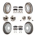 thumbnail image 1 of Transit Auto Front Rear Hub Bearings Assembly Coated Disc Brake Rotors and Ceramic Pads Kit (10Pc) for Car Pontiac Montana - Left Right Side (Driver Passenger) KBB-115390, 1 of 11