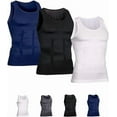 thumbnail image 1 of Mens Slimming Body Shaper Vest Compression Tank Tops Shirts Workout Abs Abdomen Undershirts 3pcs, 1 of 7