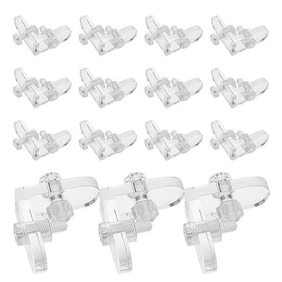 FRCOLOR 40Pcs Brackets Transparent Clear Plastic Corner Bracket 90 Degree Support Shelf Corner Brace Right Angle Bracket Clear