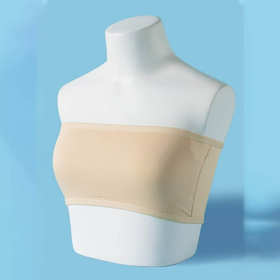 Bnwani Bras Teens Wireless Strapless Comfortable Breathable Undewear Beige Size M