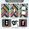 thumbnail image 3 of Yayeee Blank Wall Plate Cover 1-Gang 4.5"x2.7" Home Unused Decorative Outlet, Red Geometric, 3 of 7