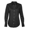 Calvin Klein 13CK030 Women's Non-Iron Dobby Pindot Shirt - Black - XX-Large