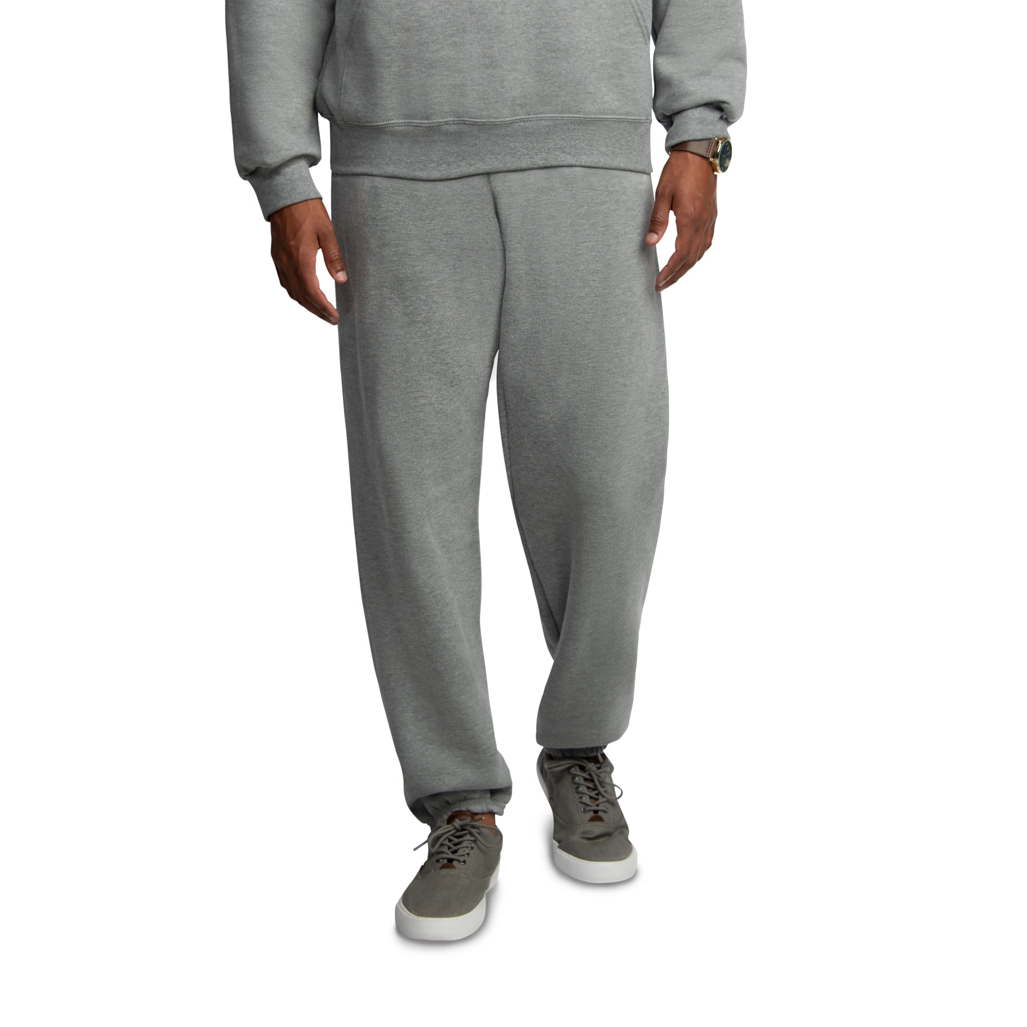 Fruit of the Loom Men's EverSoft Fleece Elastic Bottom Sweatpants with Pockets, Sizes S-4XL