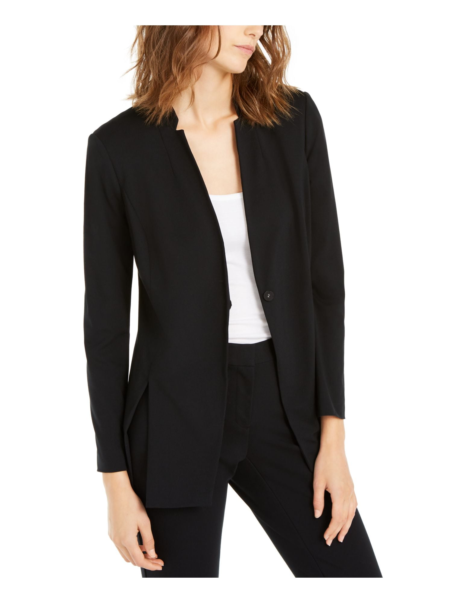 Alfani Womens Split Hem Suit Seperate Blazer Black L - Walmart.com