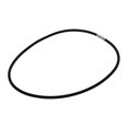 thumbnail image 2 of Women Men Silicone Rubber Necklace Rubber Cord Chain Men Chain Black, 50cm, 2 of 7
