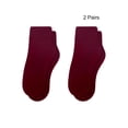 thumbnail image 3 of Calcetines de Nailon Transparente con puños Elásticos para mujer 2 Pares uxcell Borgoña Talla única, 3 of 7