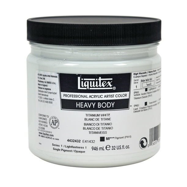 Liquitex Professional Heavy Body Acrylic Color, 32 oz. Jar, Titanium