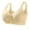 Beige, variant on Women Front Buckle Bra Soft Breathable Plus Size Side Support Solid Color Straps Comfort Lingerie Daily Casual Sleeping Indoor All Season Underwear