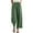 Army Green, variant on YUGYXL Womens Cotton Linen Pants Casual Button Up High Waisted Wide Leg Trousers Cropped Pants with Pockets Dark Gray L