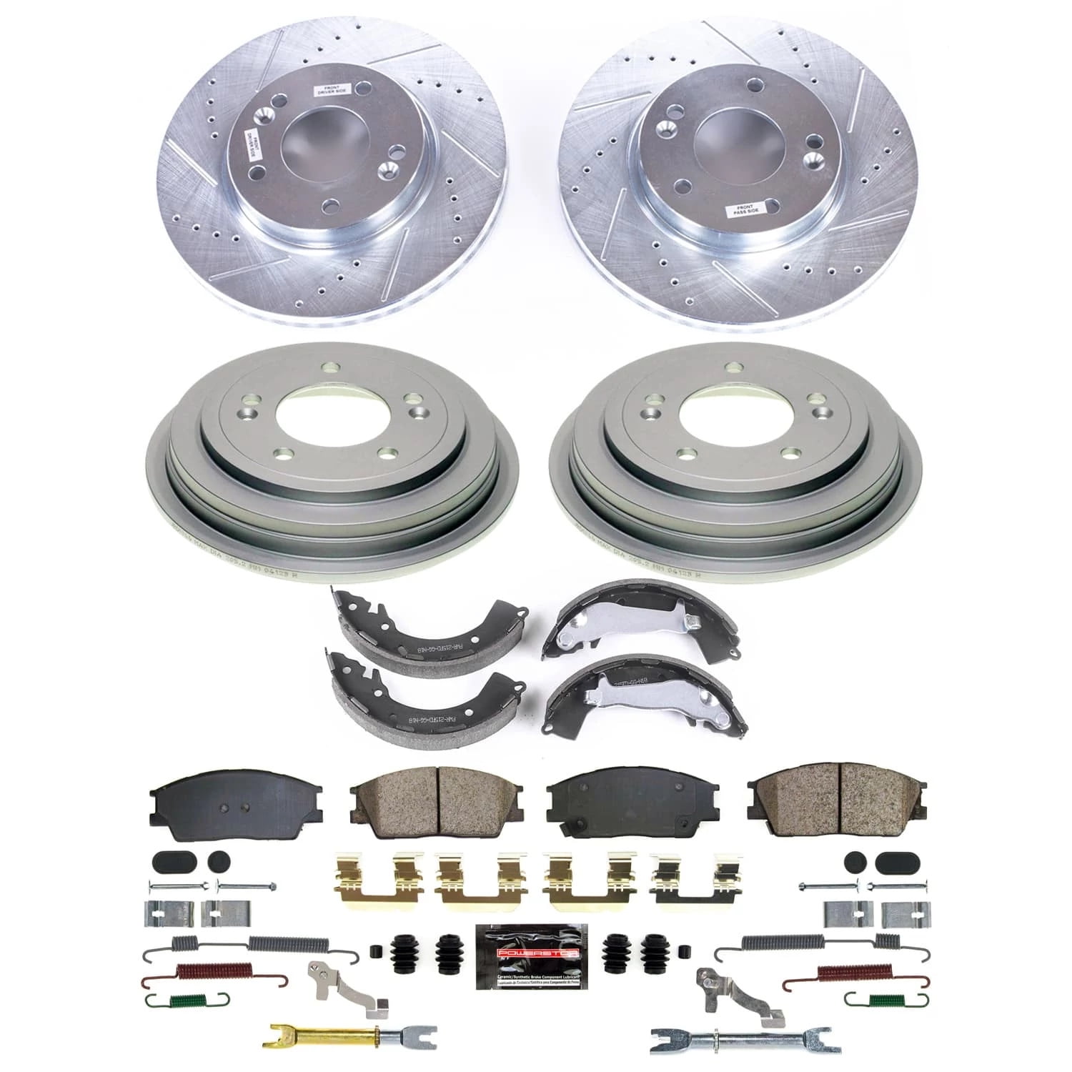 PowerStop Front and Rear Z23 Evolution Sport Brake Pad Rotor Drum and Shoe Kit Fits: HYUNDAI Select Models K15500DK