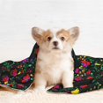 thumbnail image 4 of Pofeuu Mexican Flower 2 Print Puppy Blanket,Dog Blankets,Pet Blanket Cozy Cat Blankets for Indoor Cats, Fuzzy Pet Blanket for Kitten Doggy Dog Blankets-Medium, 4 of 8
