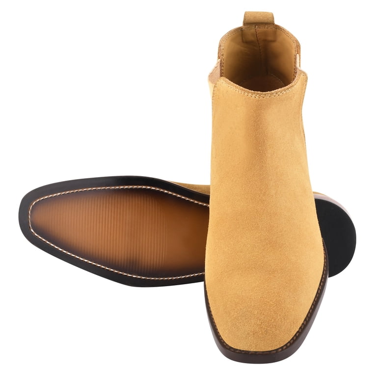 LIBERTYZENO Mens Chelsea Ankle Boots Suede Leather  display picture 1